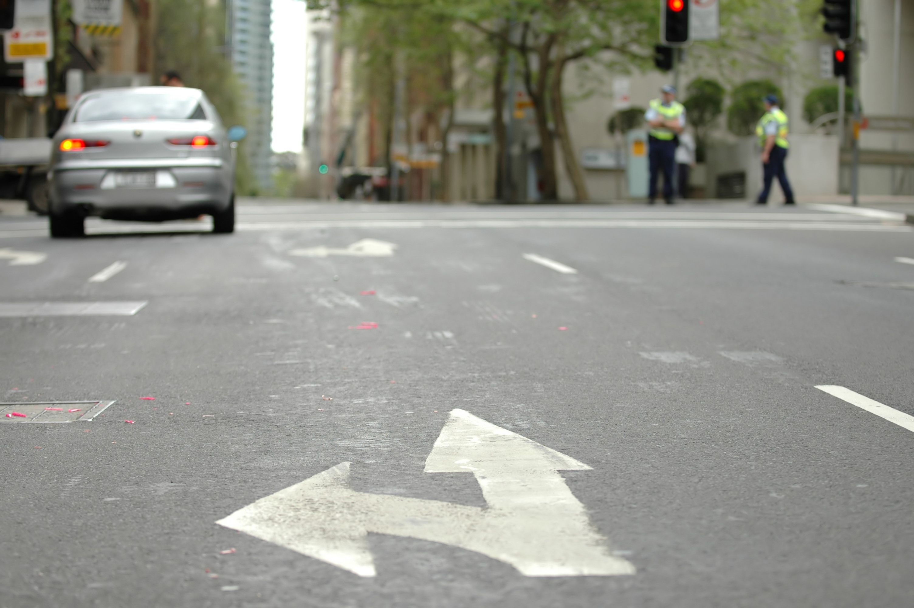 making a left turn